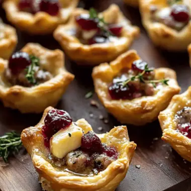 Sausage Cranberry Brie Bites