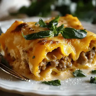 Sausage Butternut Squash Lasagna Roll-Ups