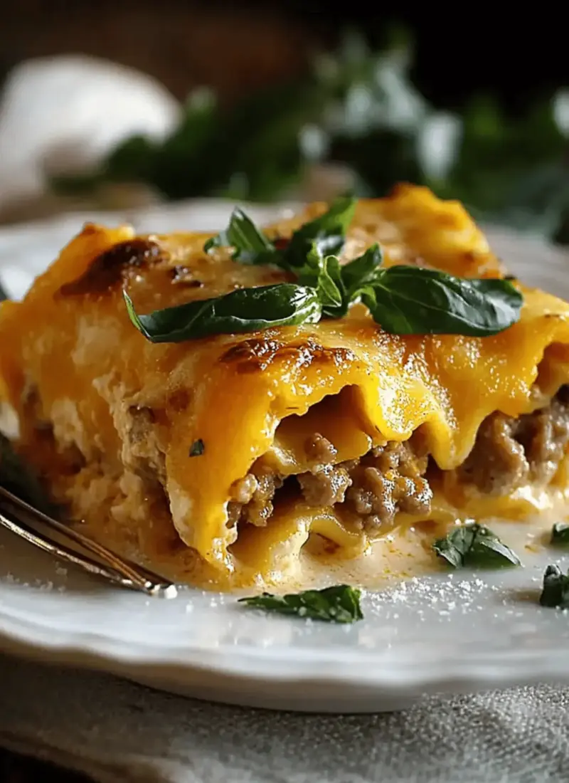 Sausage Butternut Squash Lasagna Roll-Ups