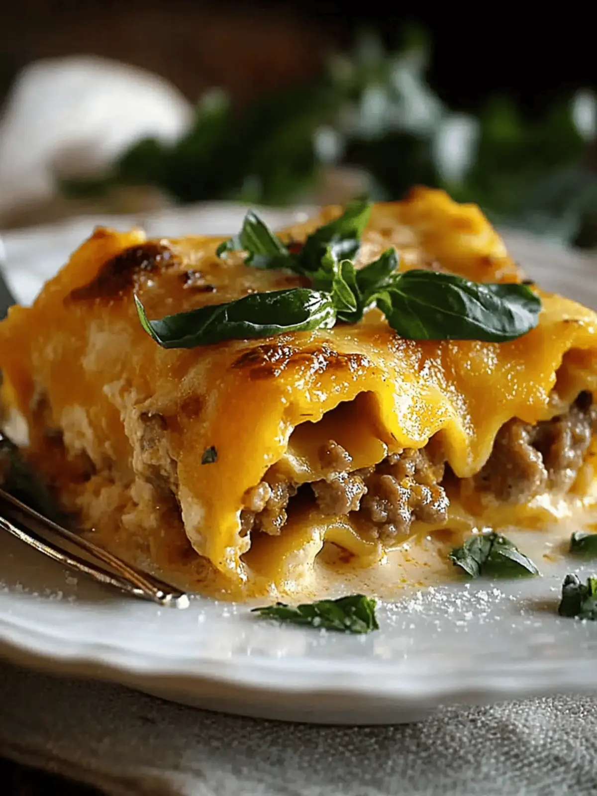 Sausage Butternut Squash Lasagna Roll-Ups