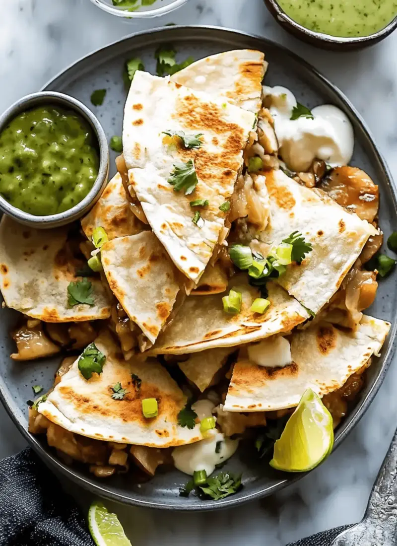 Mushroom Quesadillas de Champiñones