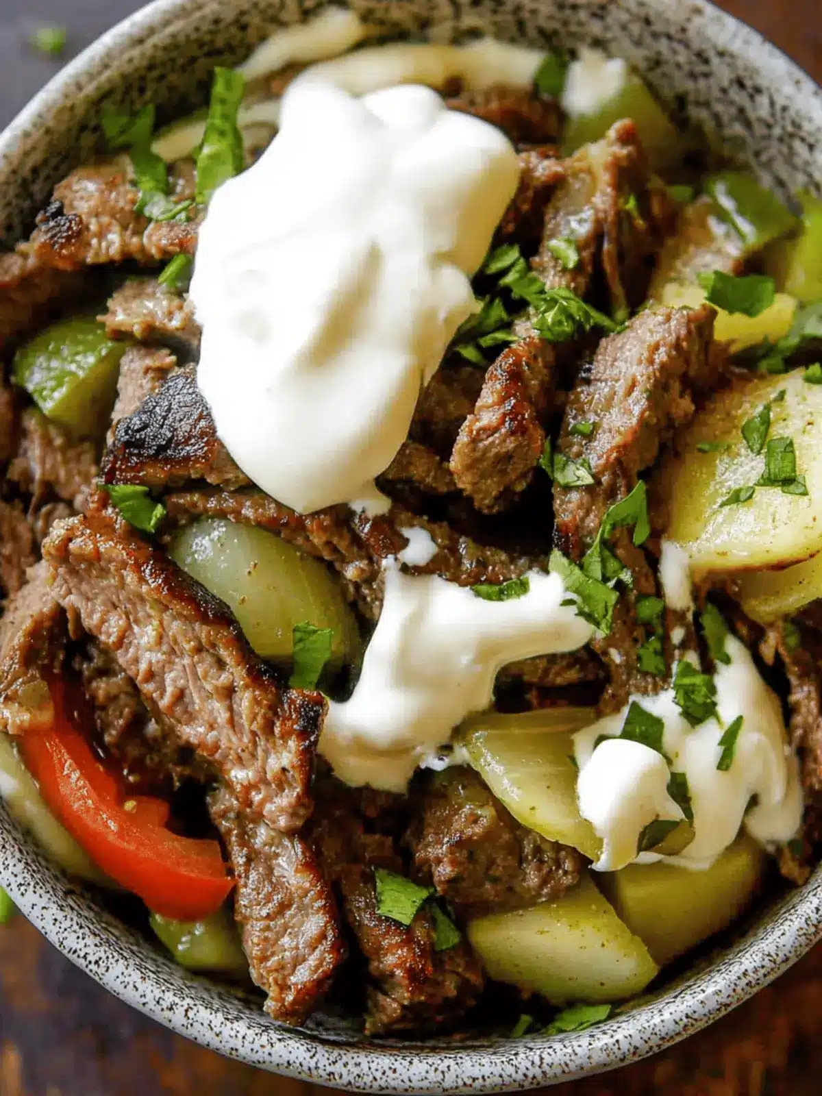 Low Carb Keto Philly Cheesesteak (Philly Cheesesteak in a Bowl)