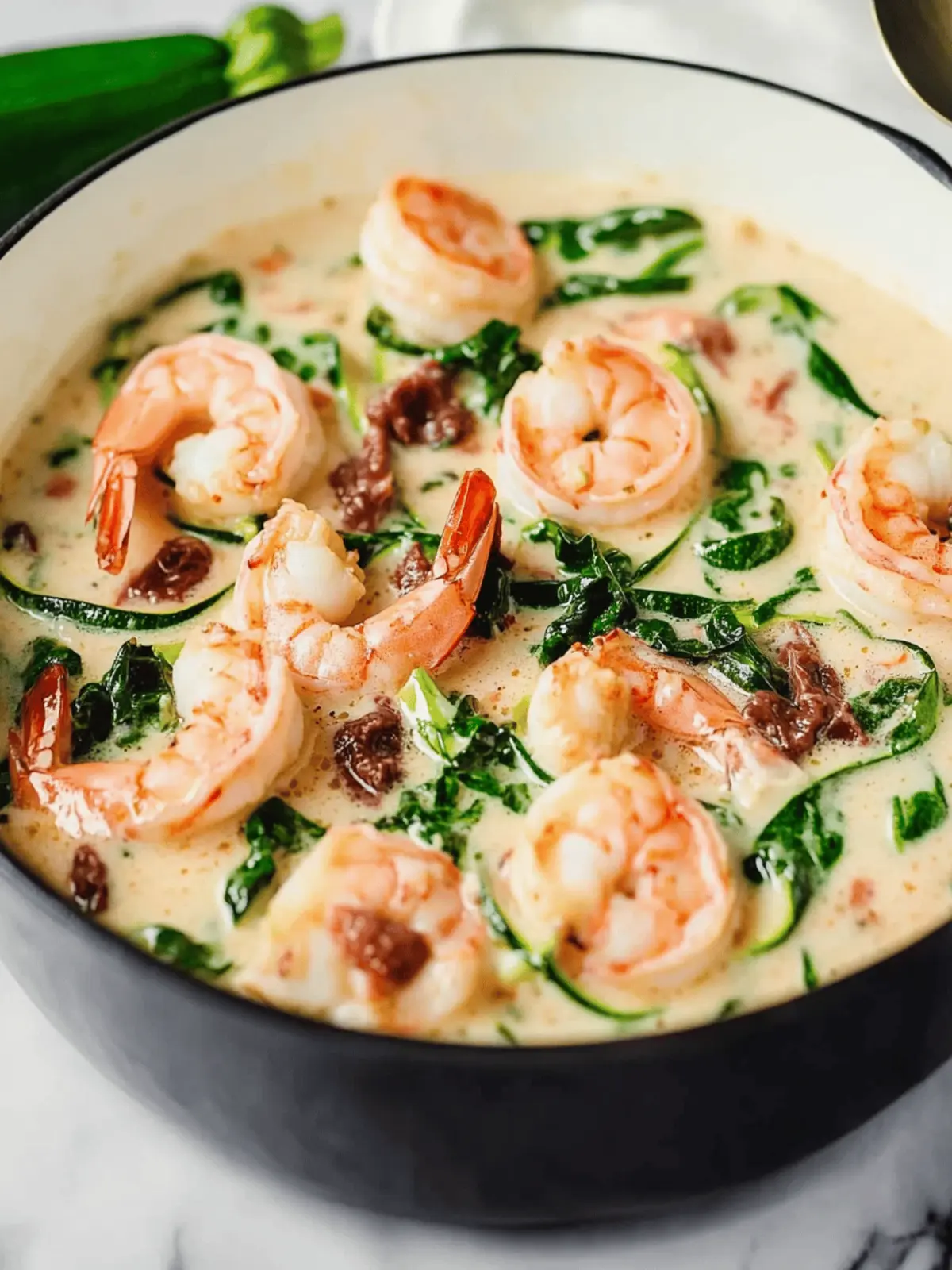 Tuscan Garlic Shrimp & Zucchini Noodles