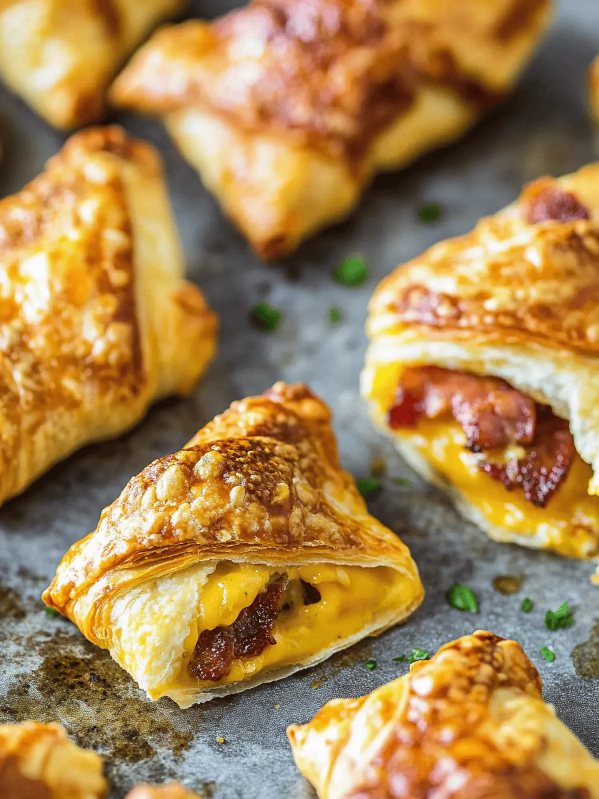 Cheese and Bacon Turnovers
