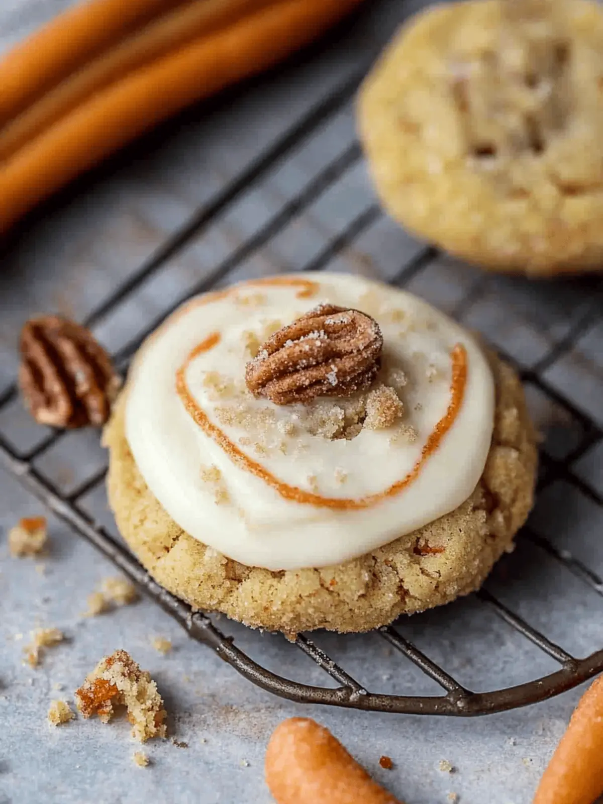 Spiced Crumbl Carrot Cake Cookies
