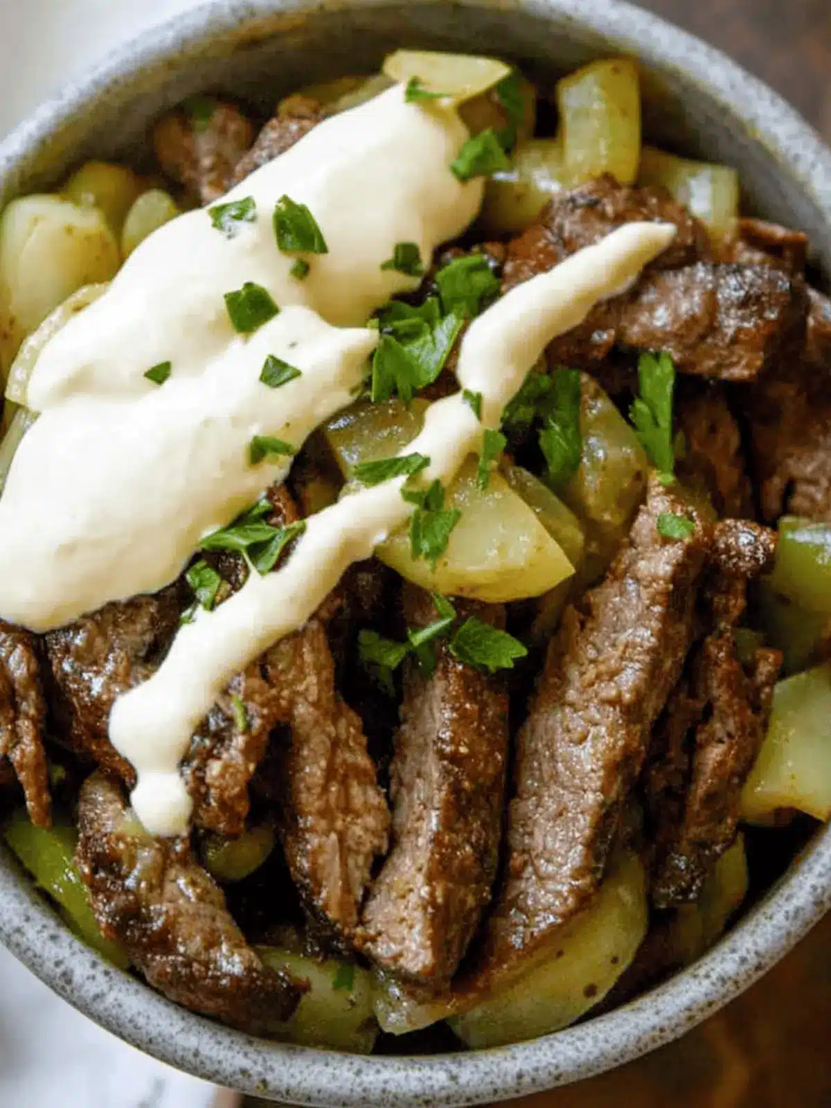 Low Carb Keto Philly Cheesesteak (Philly Cheesesteak in a Bowl)