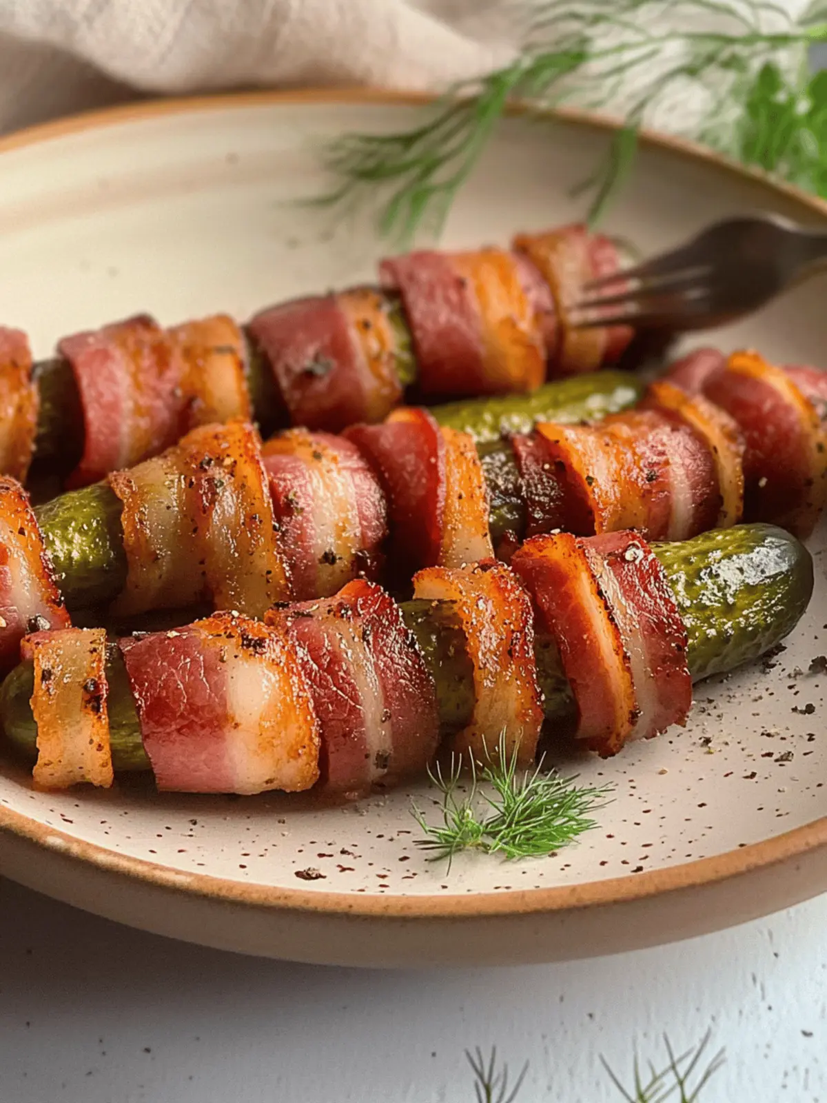 Bacon Wrapped Dill Pickles
