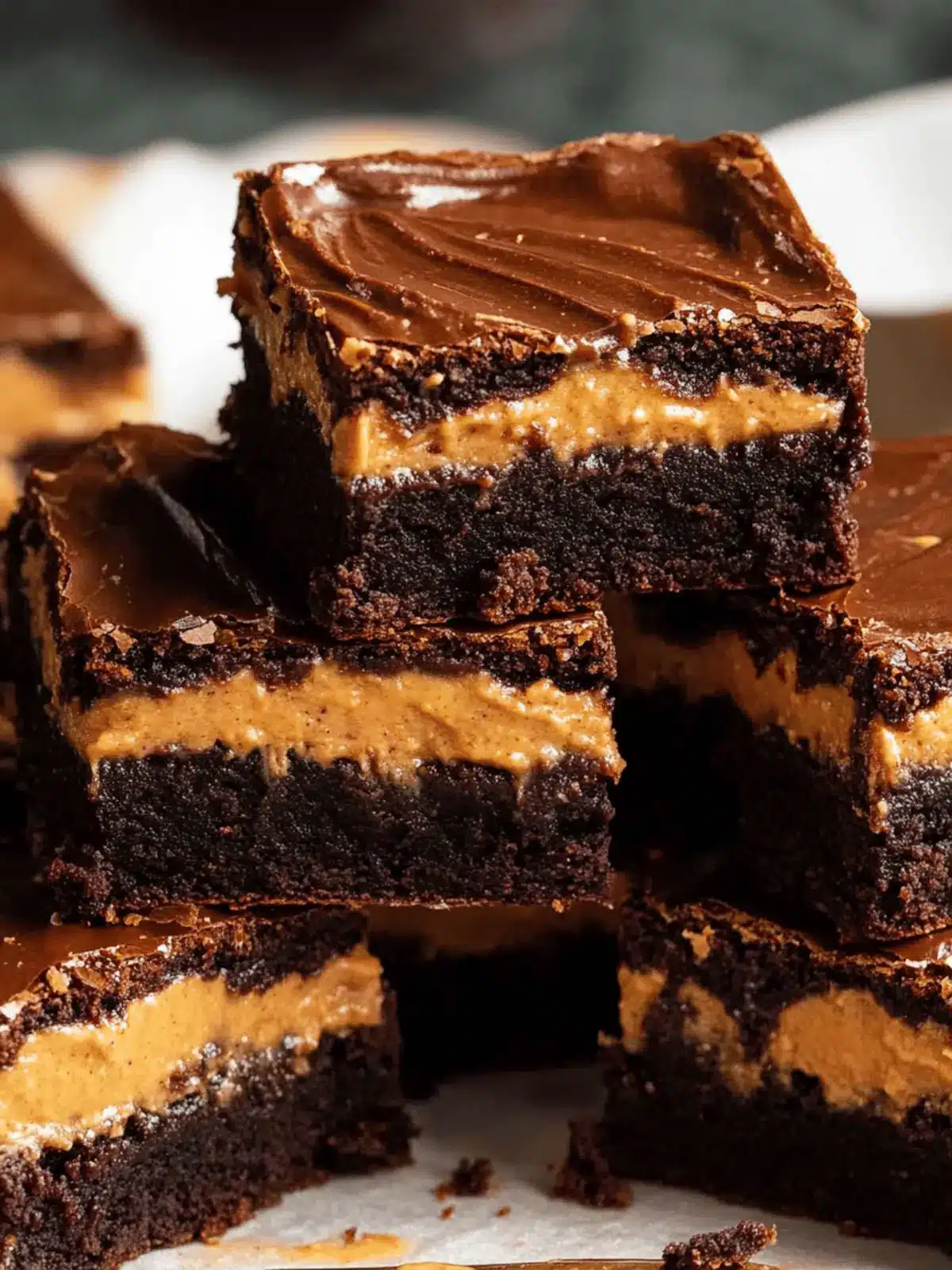 Peanut Butter Stuffed Brownies