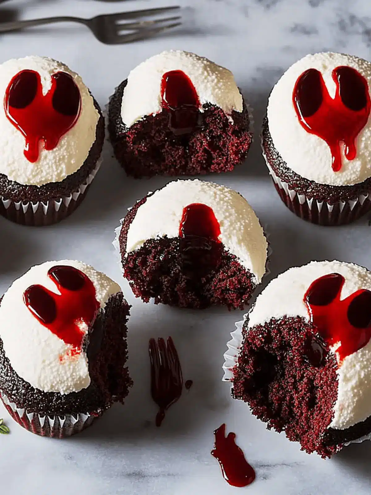 Spooky Vampire Cupcakes with Gooey Blood Filling 3 Vampire Cupcakes