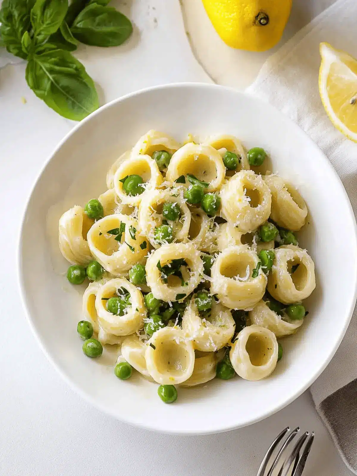 Pasta with Peas & Lemon