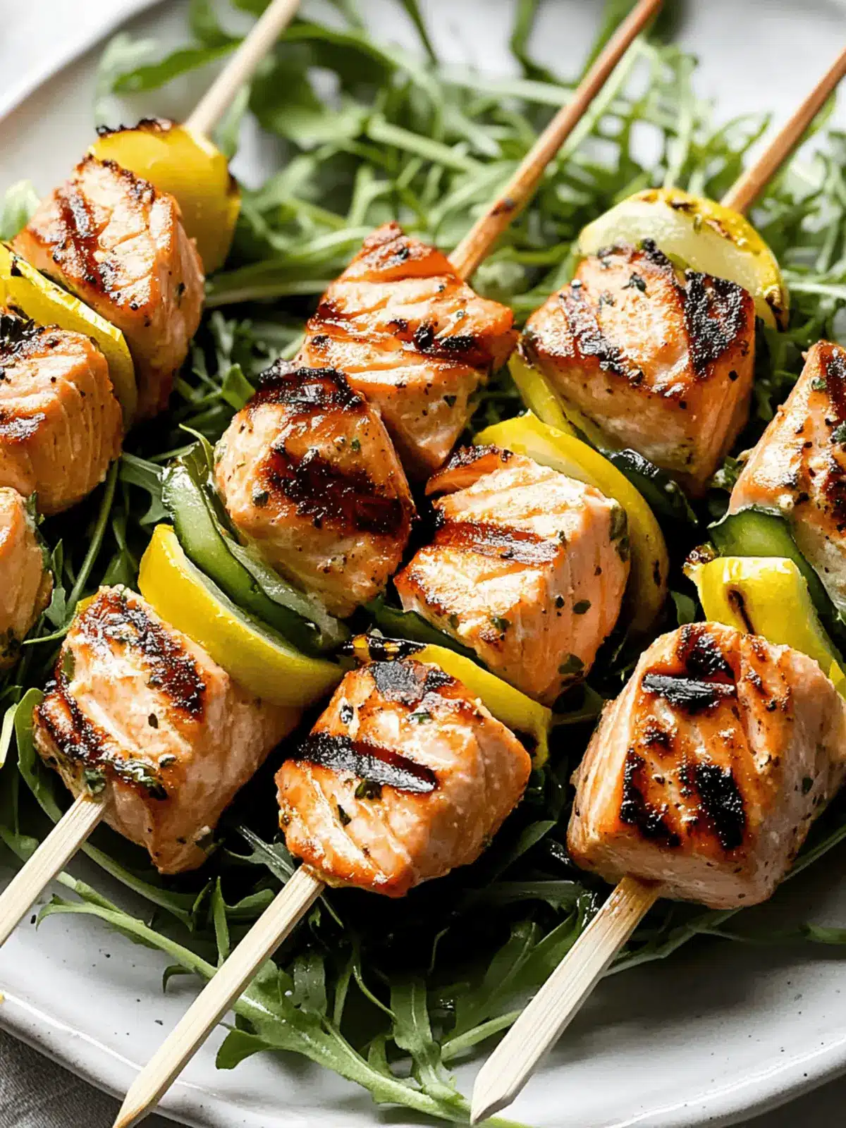 Grilled Salmon Skewers