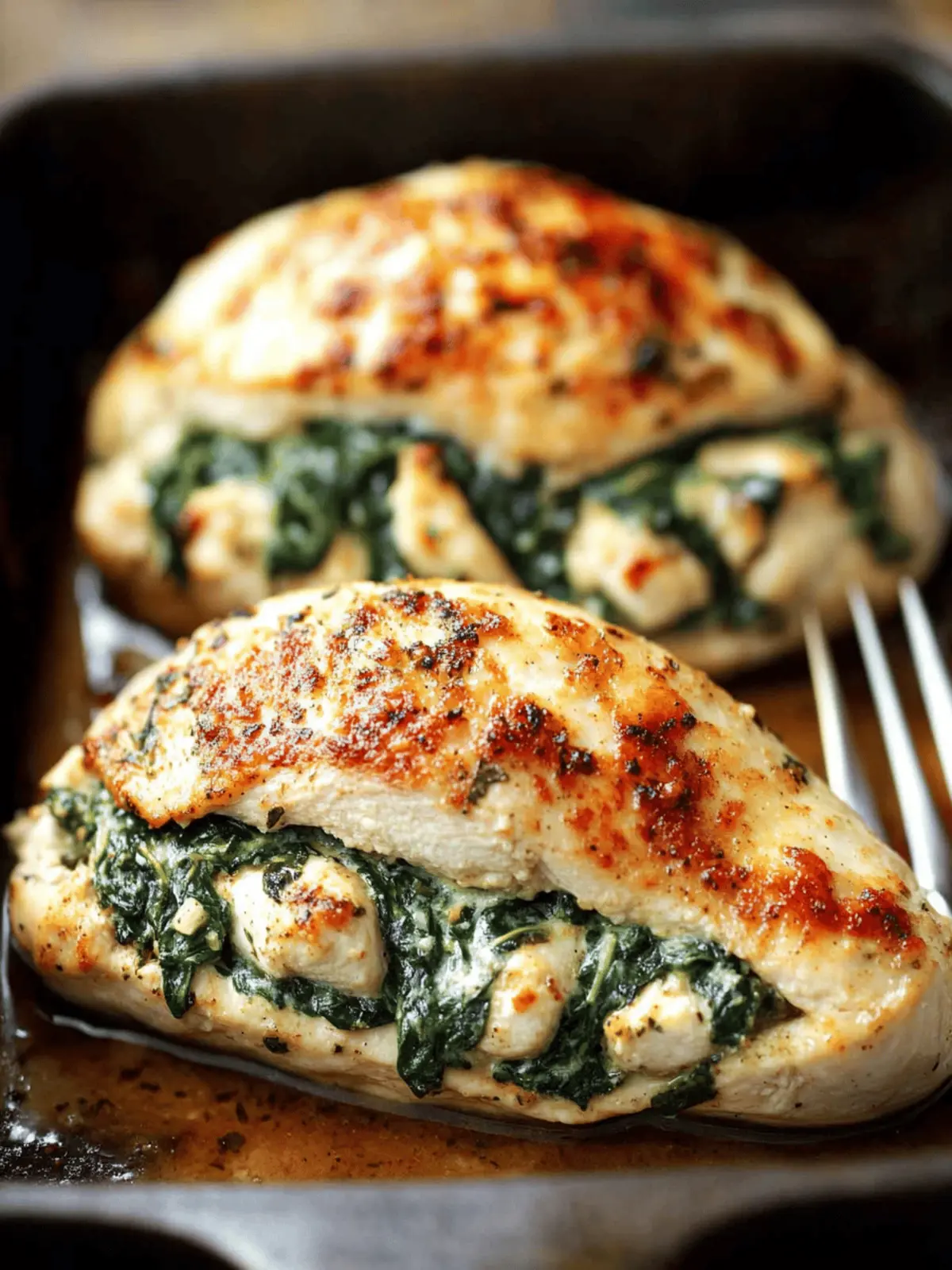 Spinach Stuffed Chicken Breasts