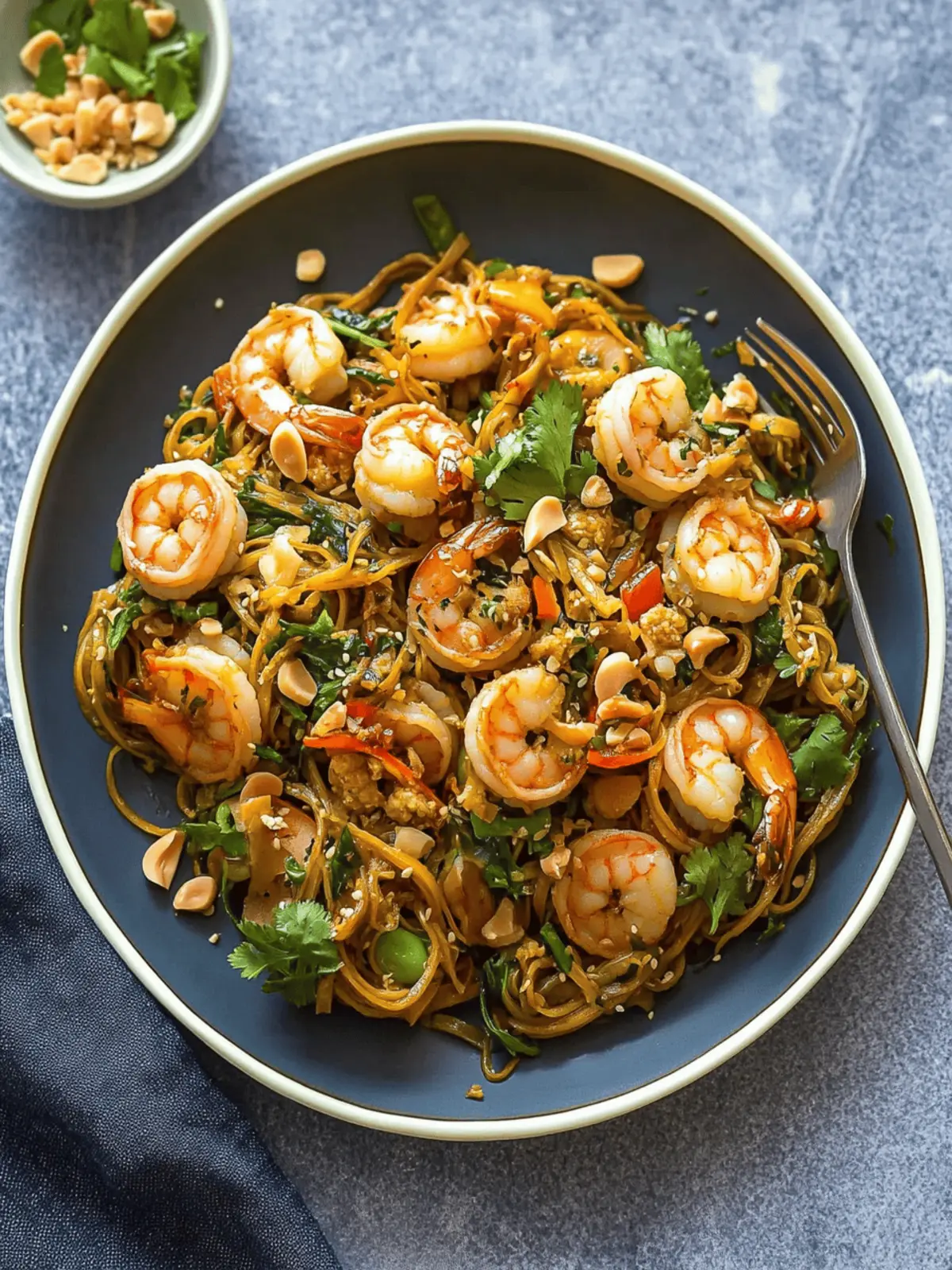 10 Minute Shrimp Zoodle Pad Thai