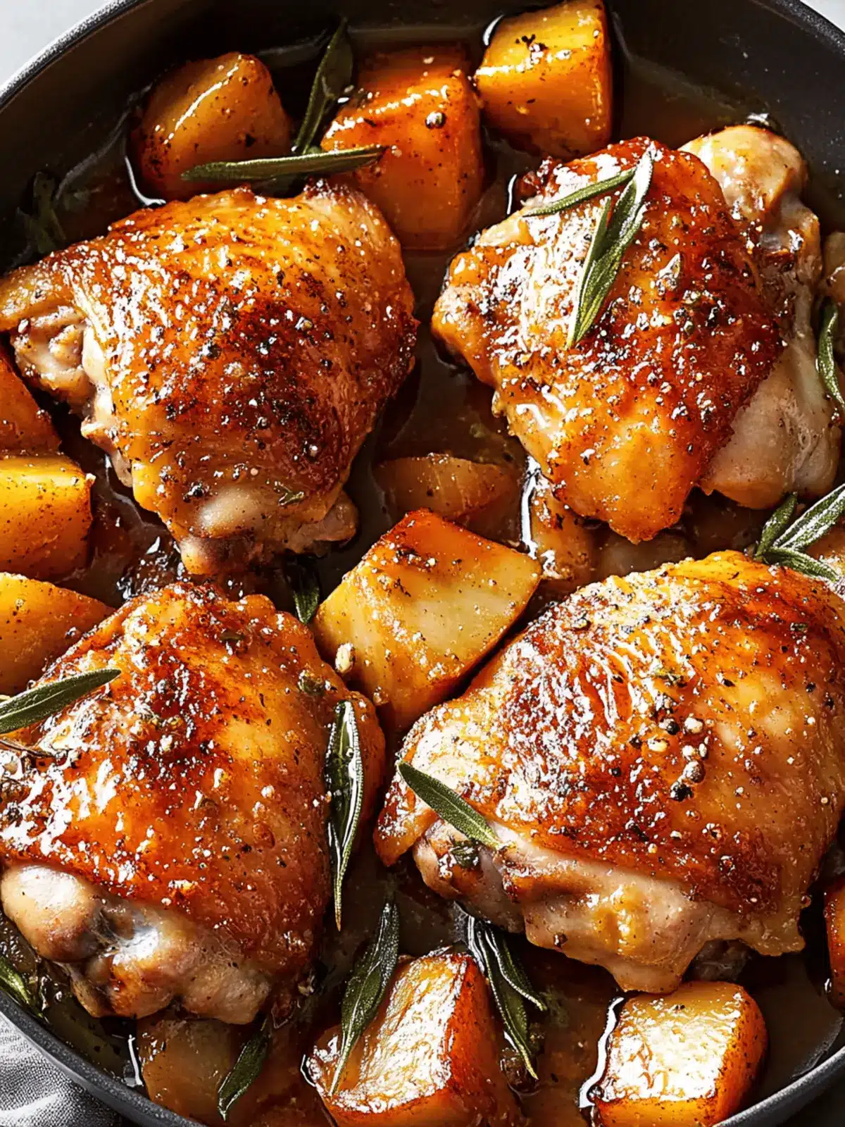Cider Glazed Chicken Thighs