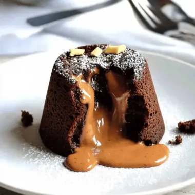 Peanut Butter Chocolate Molten Lava Cake