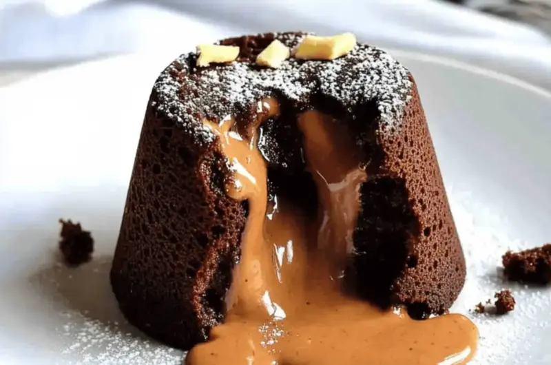 Peanut Butter Chocolate Molten Lava Cake