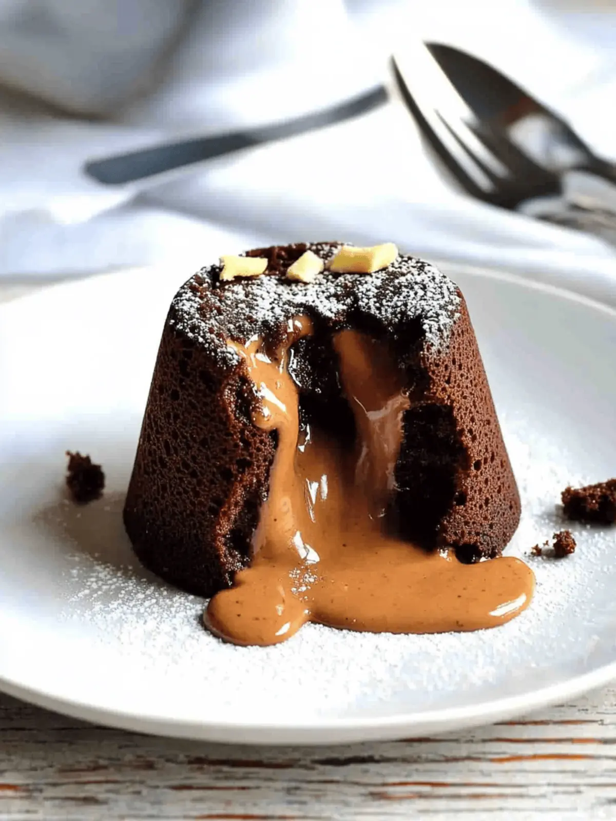 Peanut Butter Chocolate Molten Lava Cake