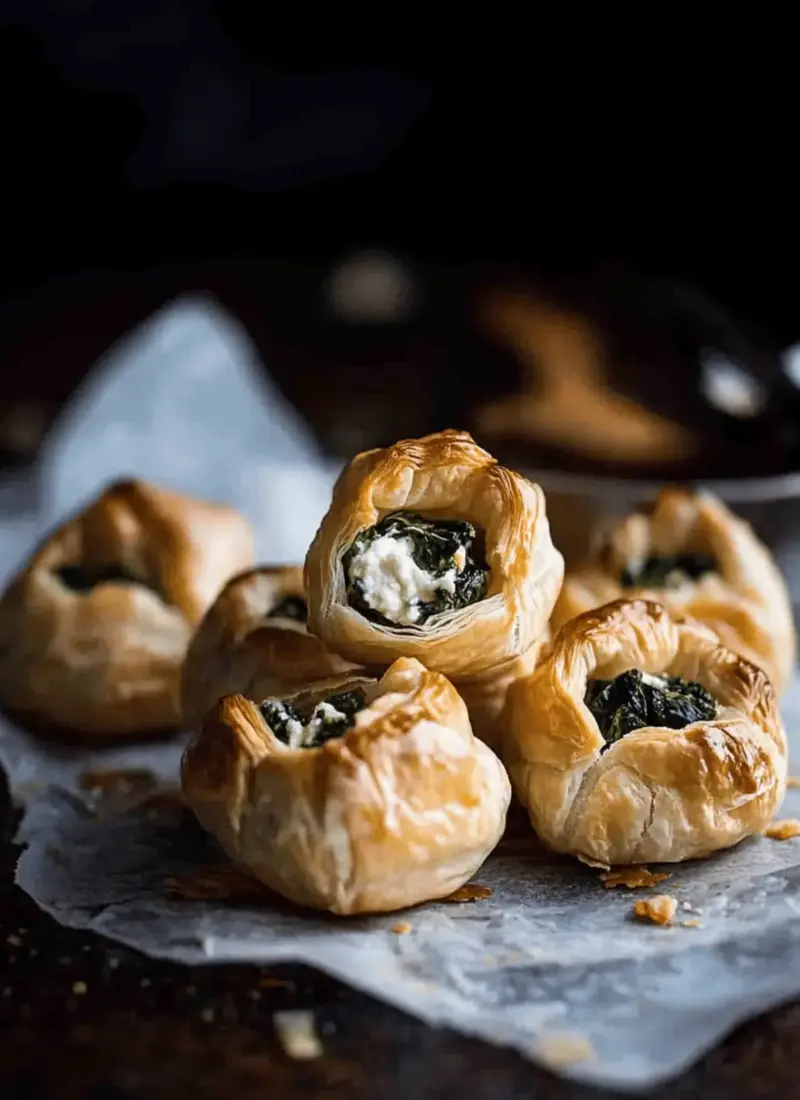 Ricotta and Spinach Puff Pastry Bites
