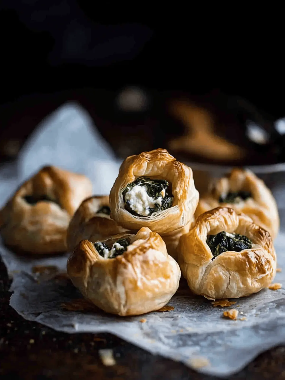 Ricotta and Spinach Puff Pastry Bites