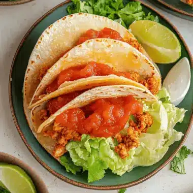 Baked Ground Chicken Tacos