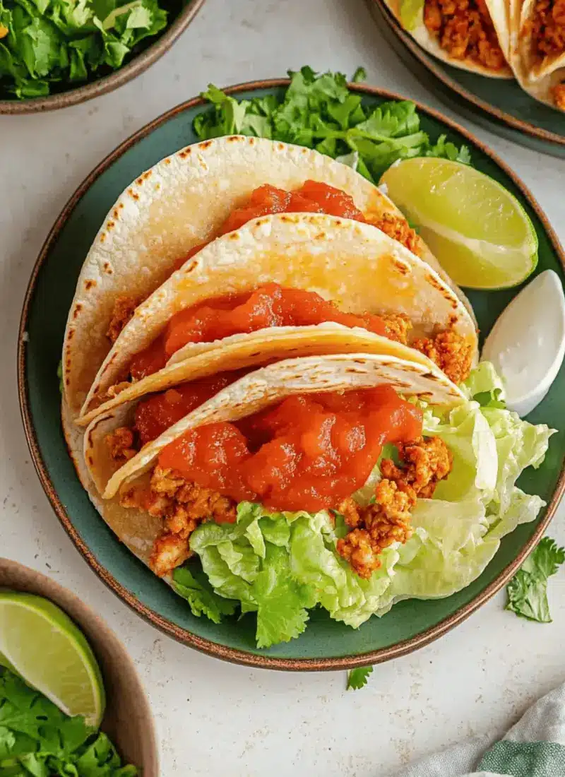 Baked Ground Chicken Tacos