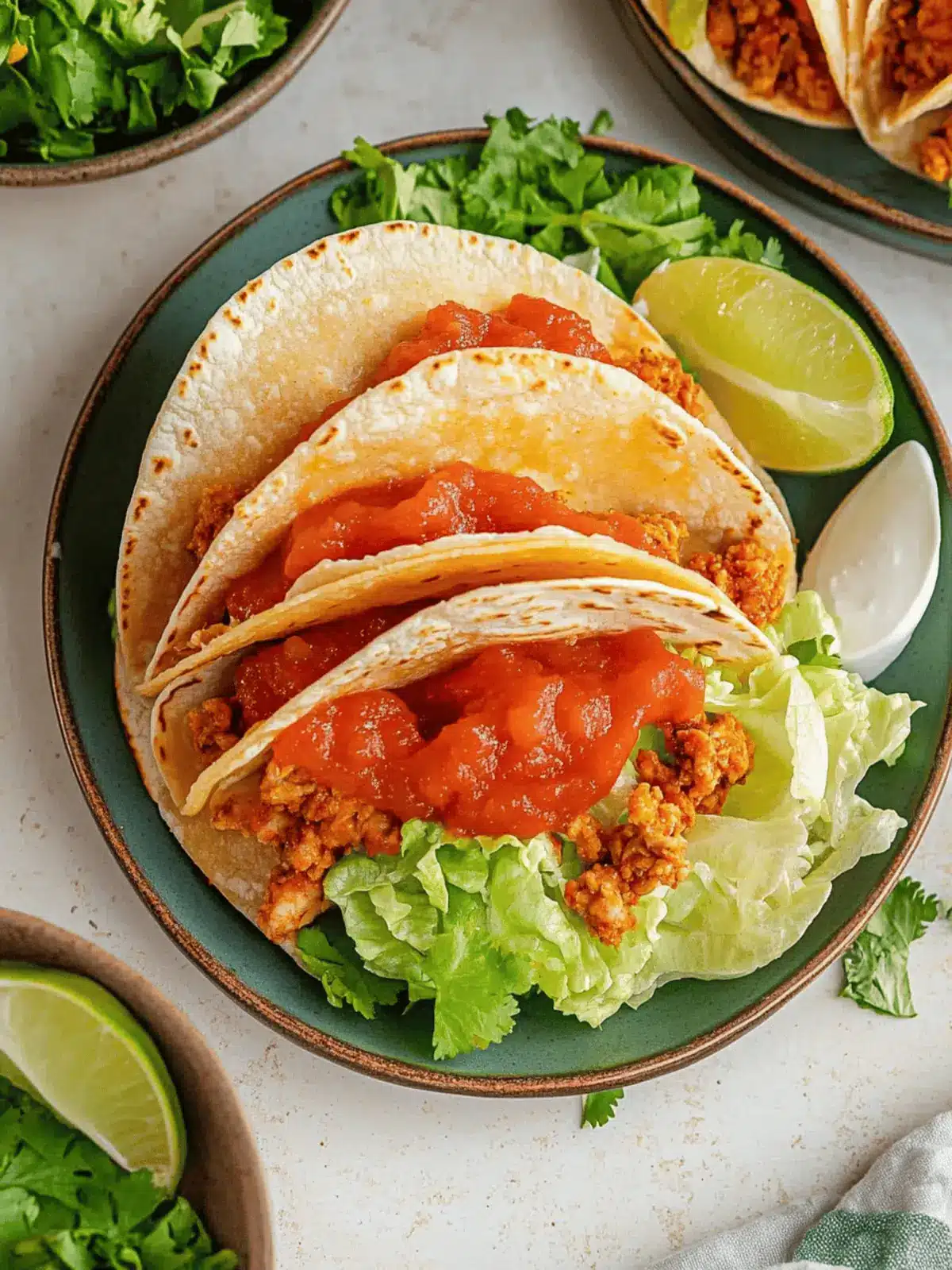 Baked Ground Chicken Tacos