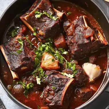 Braised Short Ribs with 40 Cloves of Garlic