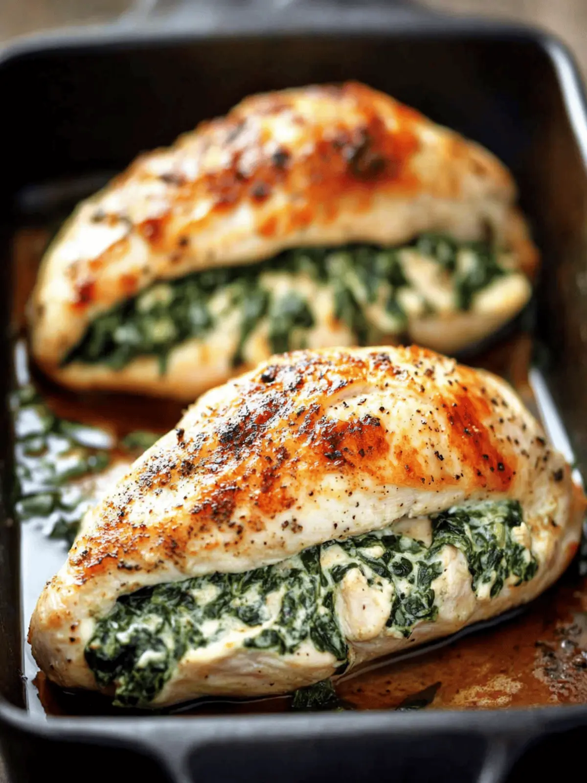 Spinach Stuffed Chicken Breasts