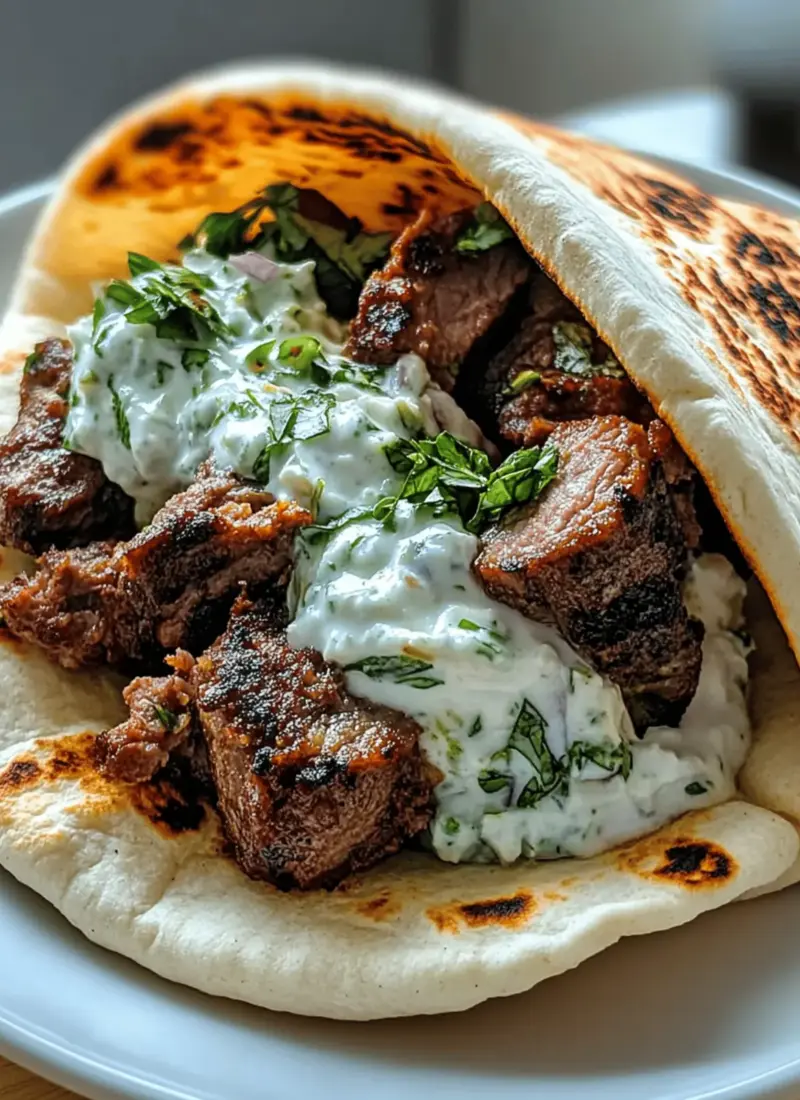 25-Minute Greek Lamb Pita Wraps with Homemade Tzatziki Bliss