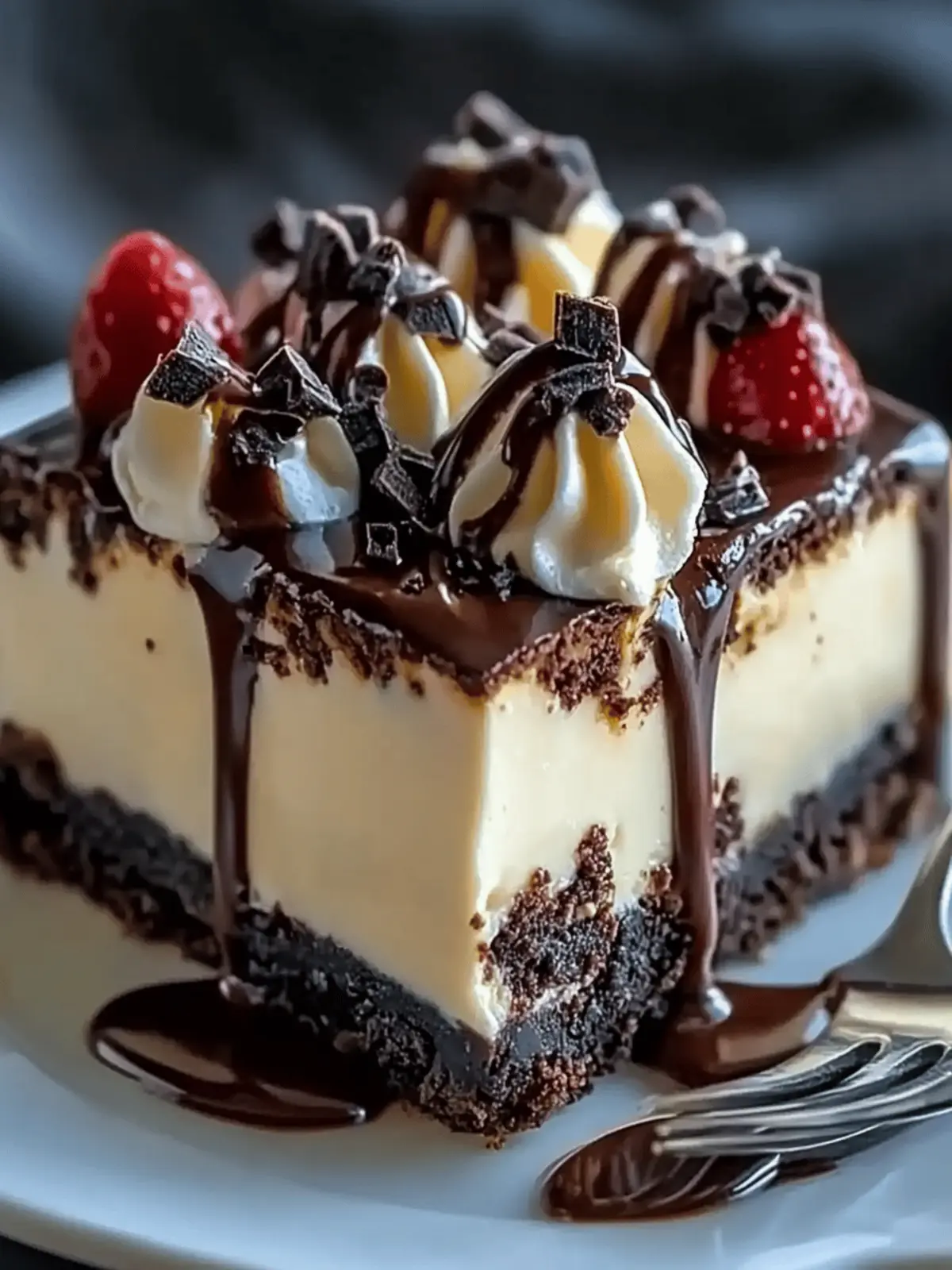Hot Fudge Sundae Brownie Cheesecake – A Decadent Dessert