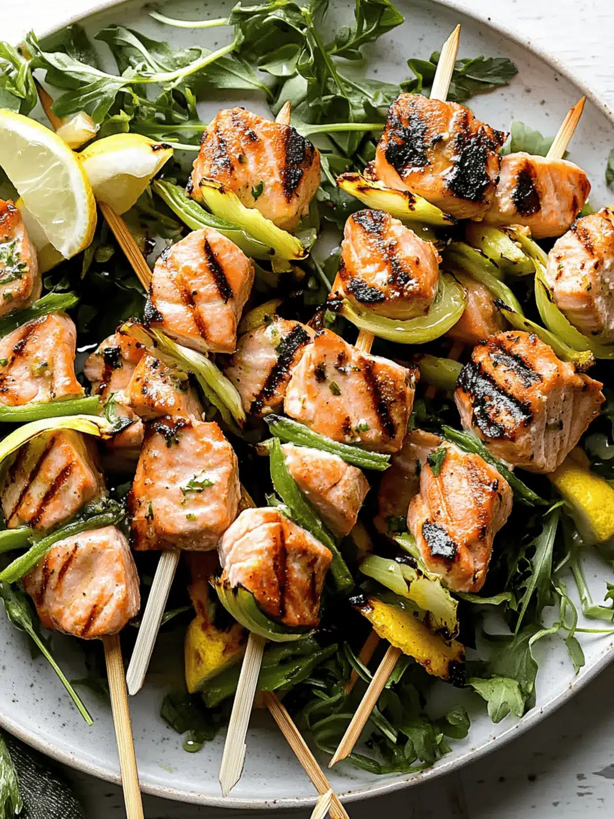 Grilled Salmon Skewers