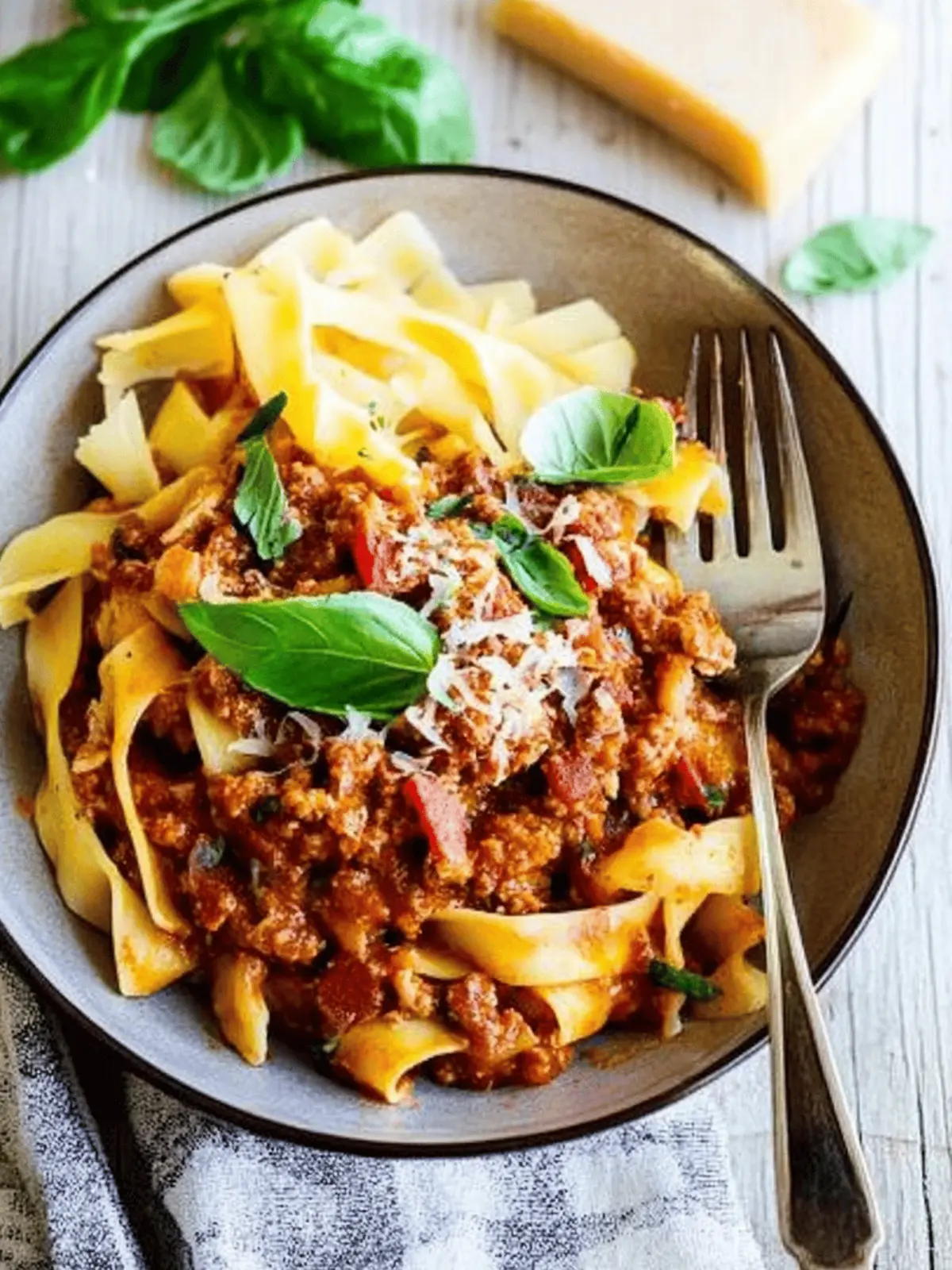 Chicken Bolognese with bacon