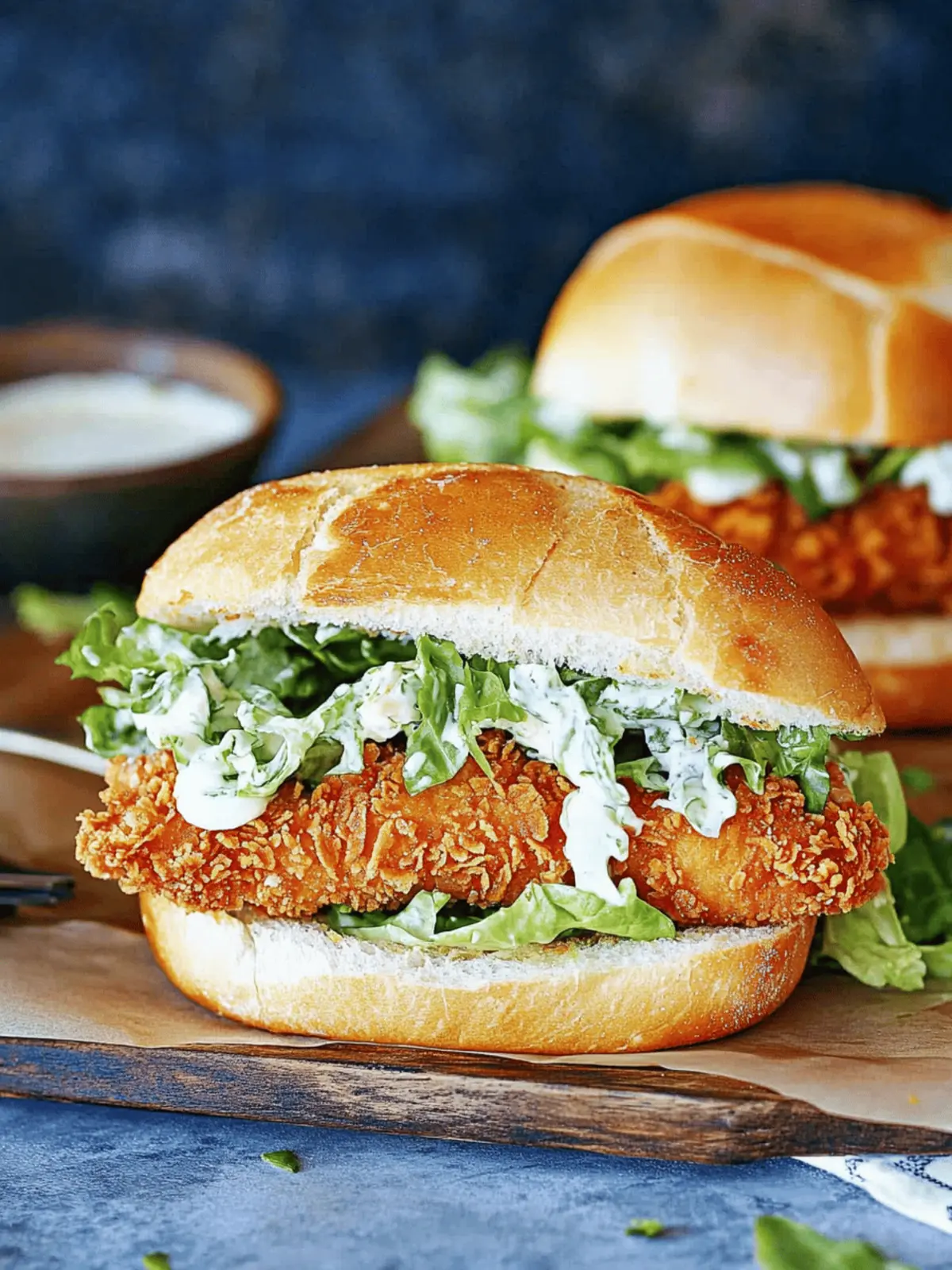 Crispy Chicken Caesar Sandwich