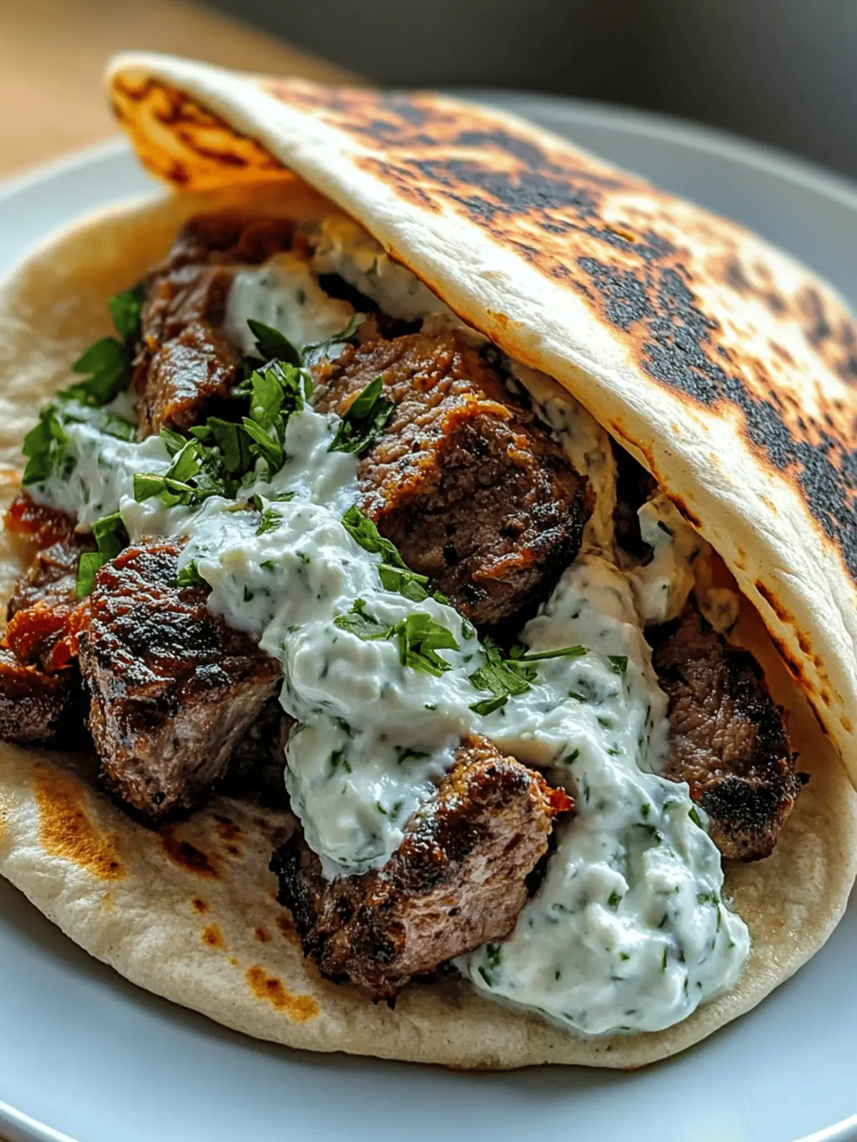 25-Minute Greek Lamb Pita Wraps with Homemade Tzatziki Bliss
