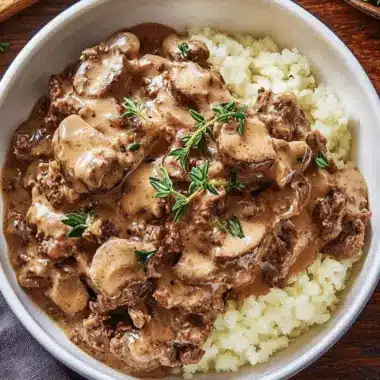 Keto Beef Stroganoff