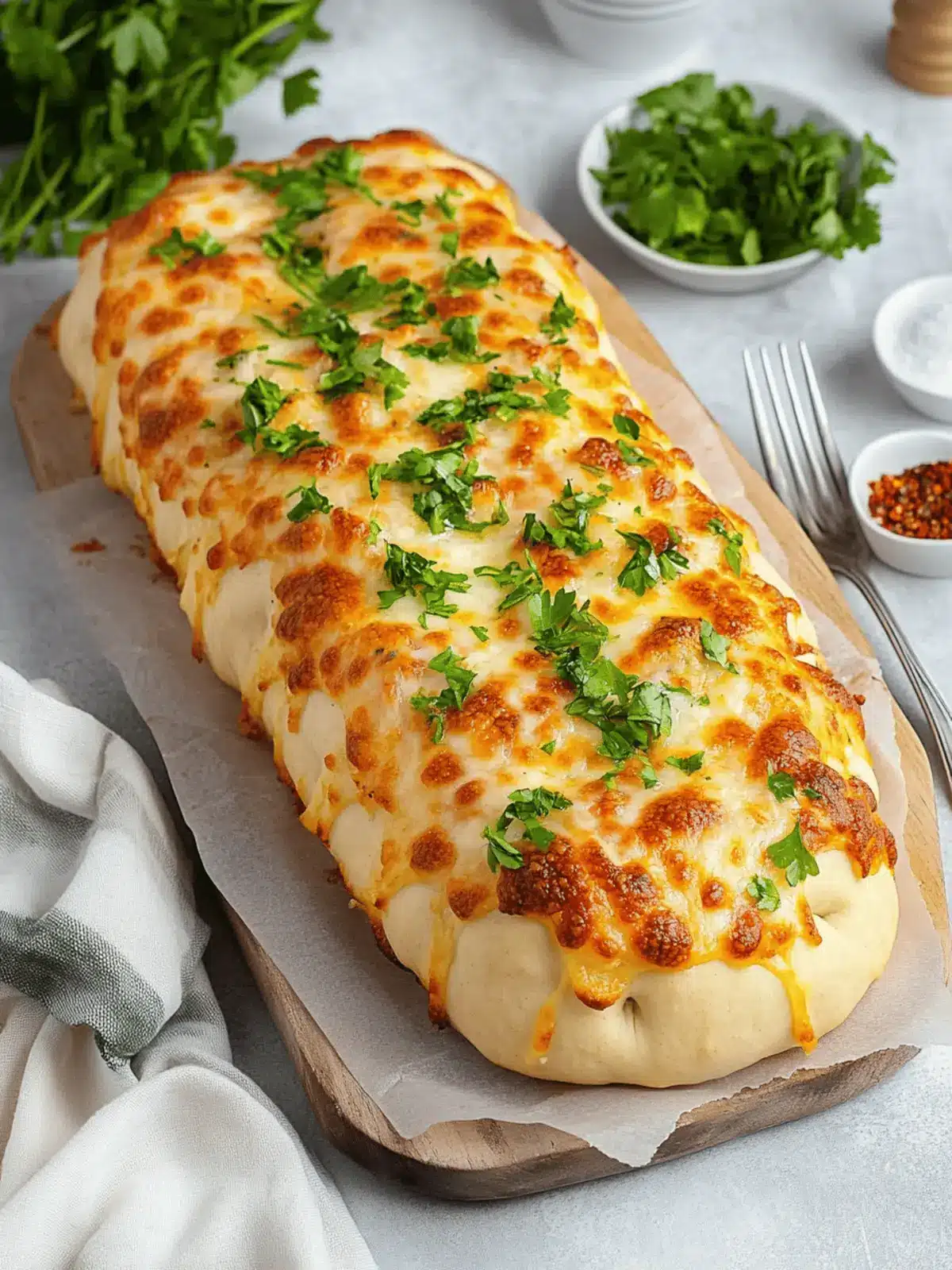Easy Garbage Bread Recipe Made With Pizza Dough