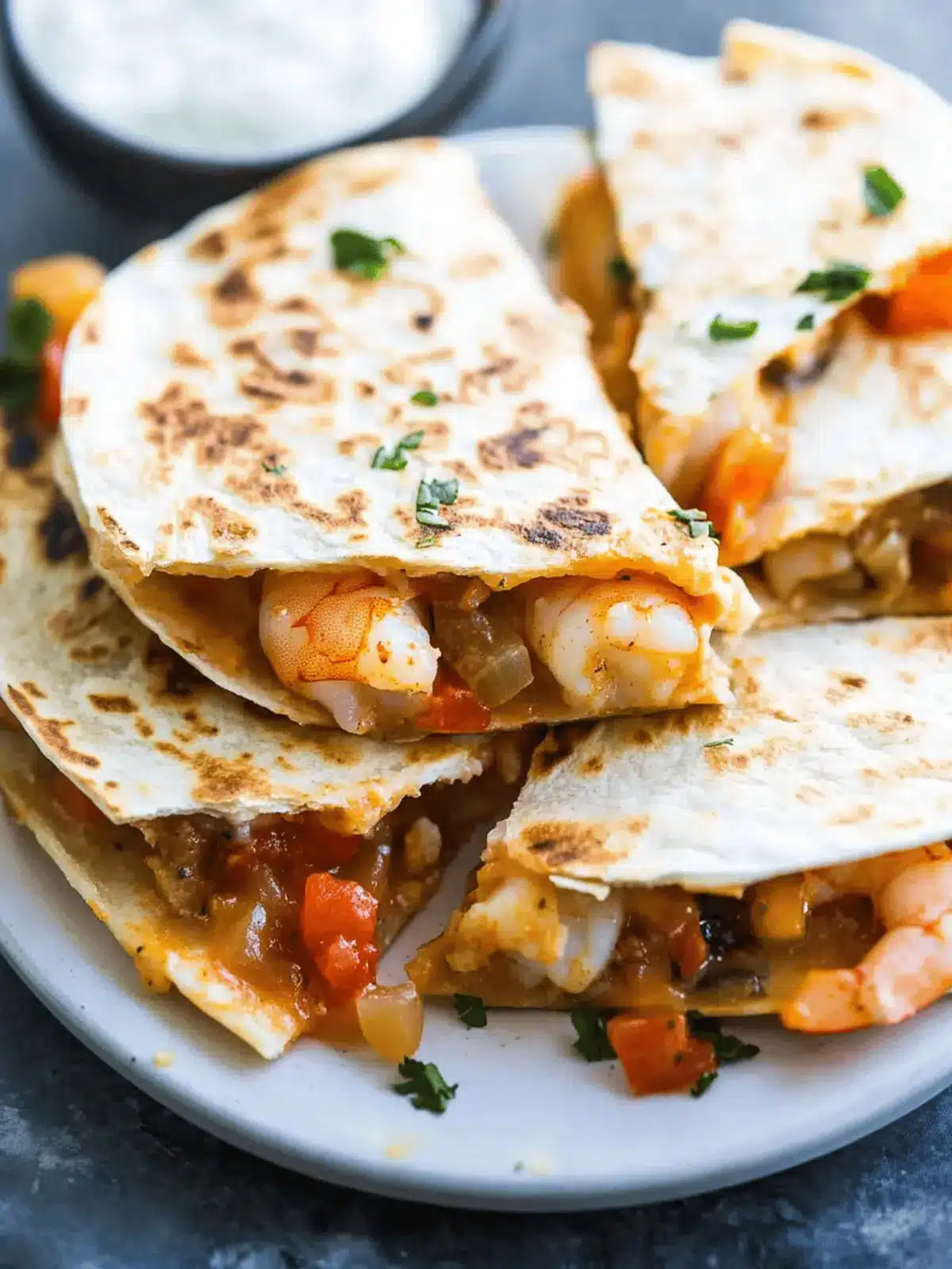 The Best Shrimp Quesadillas