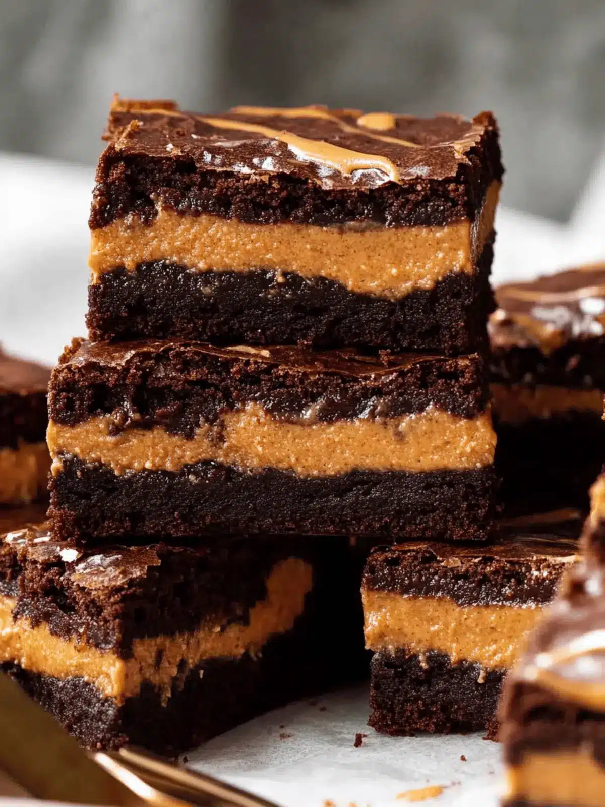 Peanut Butter Stuffed Brownies