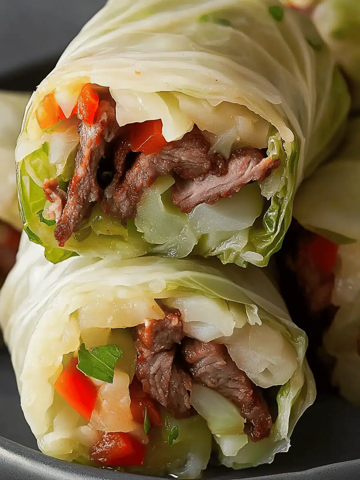 Philly Cheesesteak Cabbage Wraps