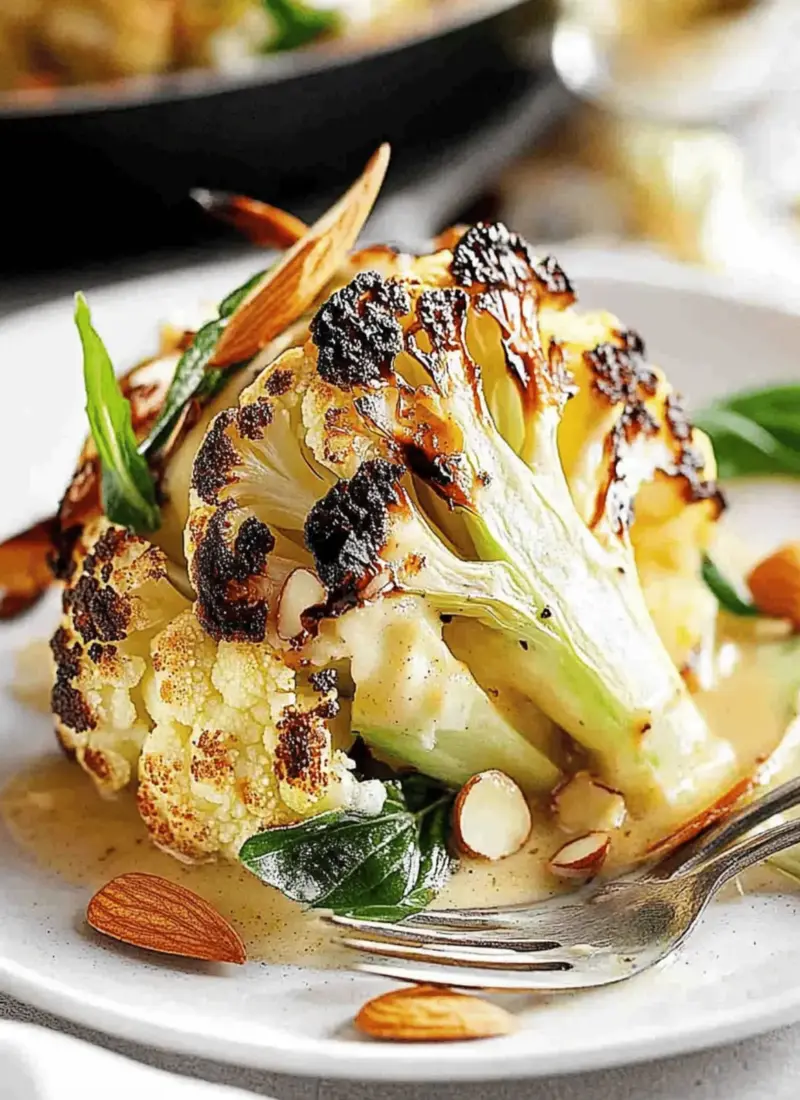 Roasted Cauliflower with Almond Sauce (Ester Restaurant)