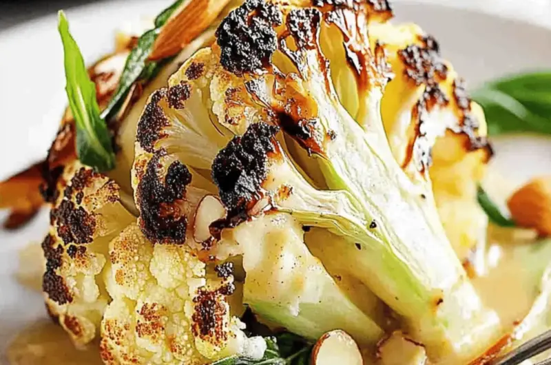 Roasted Cauliflower with Almond Sauce (Ester Restaurant)