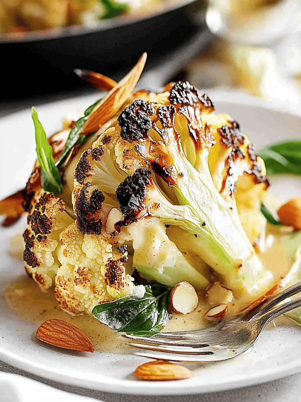 Roasted Cauliflower with Almond Sauce (Ester Restaurant)