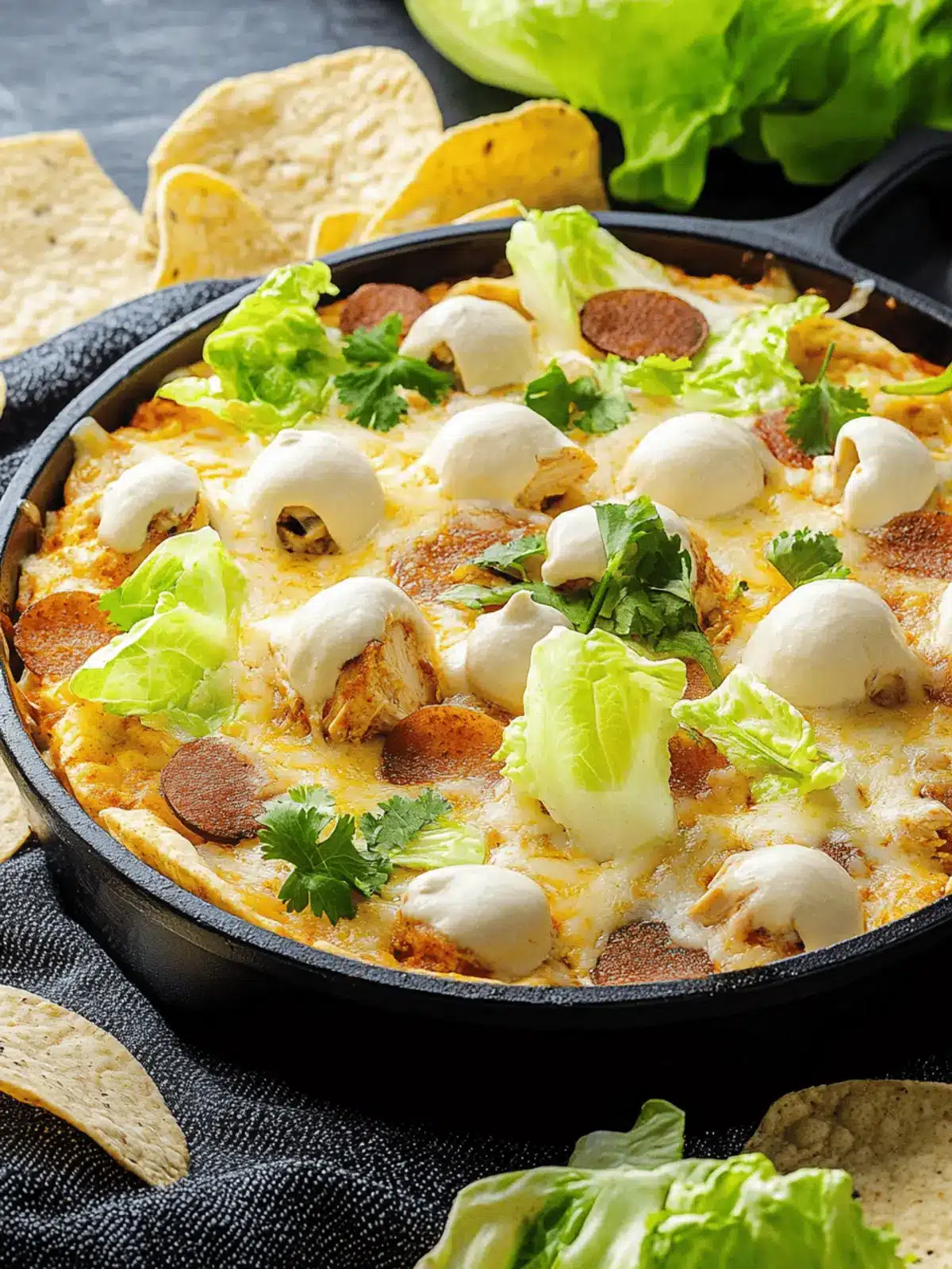 Graveyard Chicken Enchilada Dip