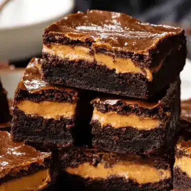 Peanut Butter Stuffed Brownies