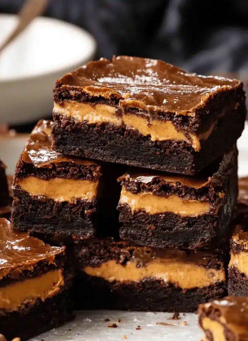 Peanut Butter Stuffed Brownies