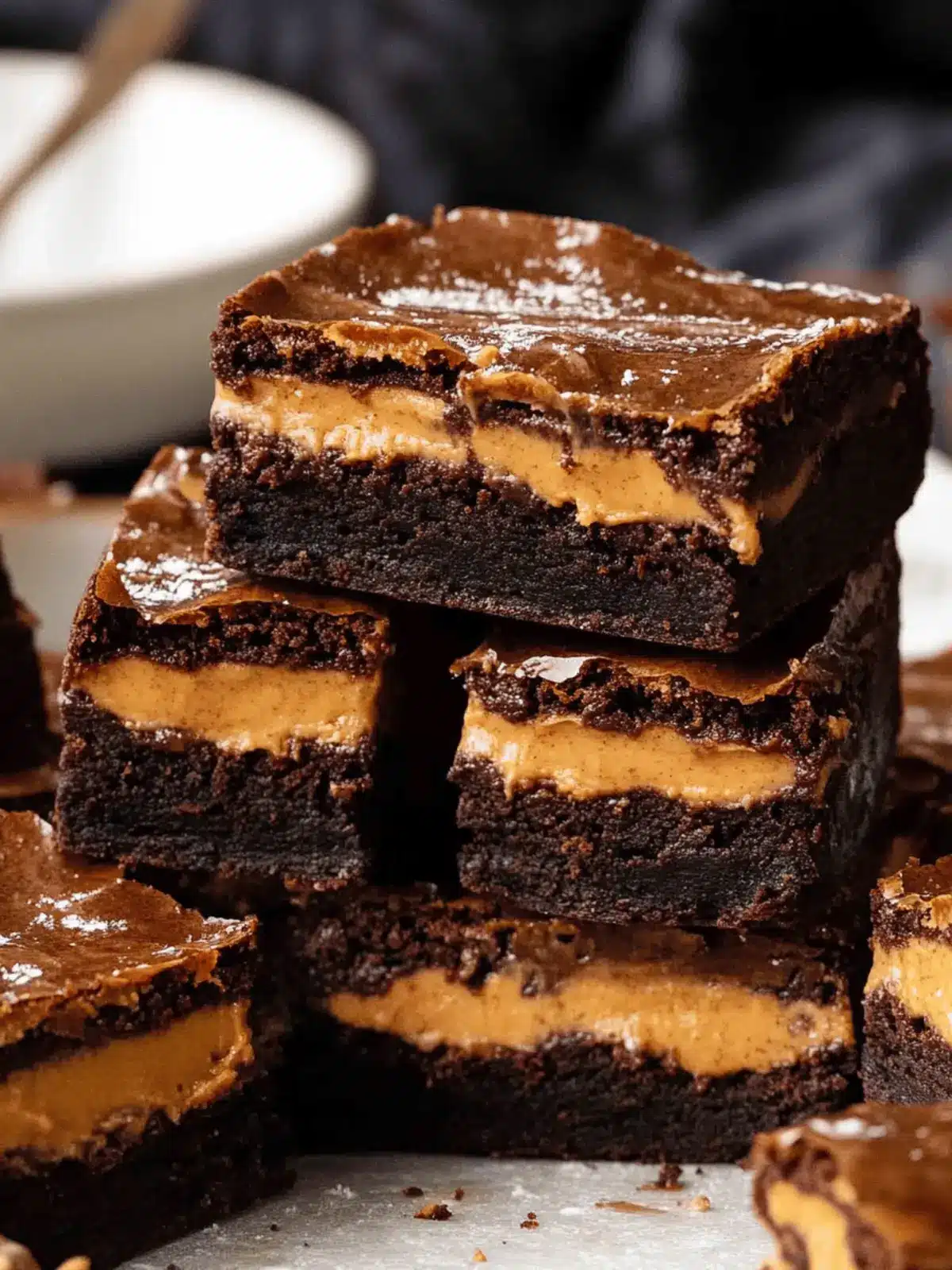 Peanut Butter Stuffed Brownies
