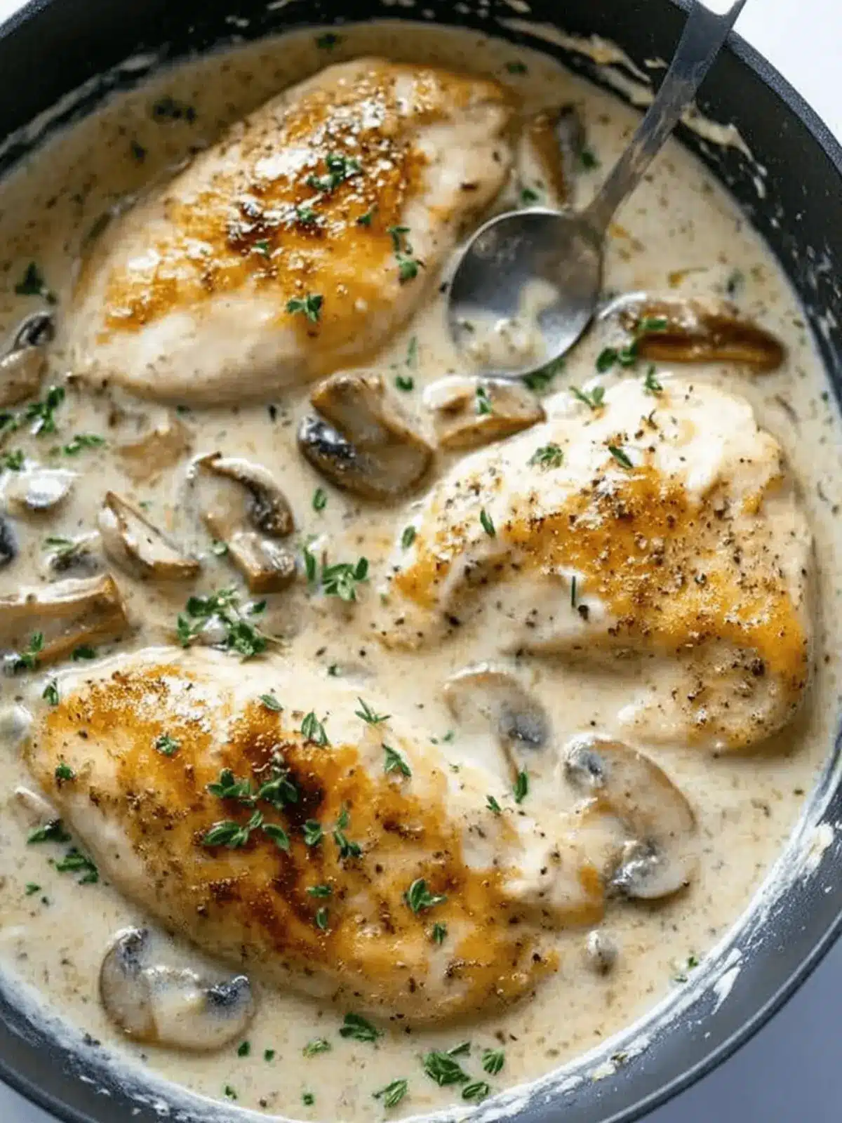 Creamy Mushroom Parmesan Chicken