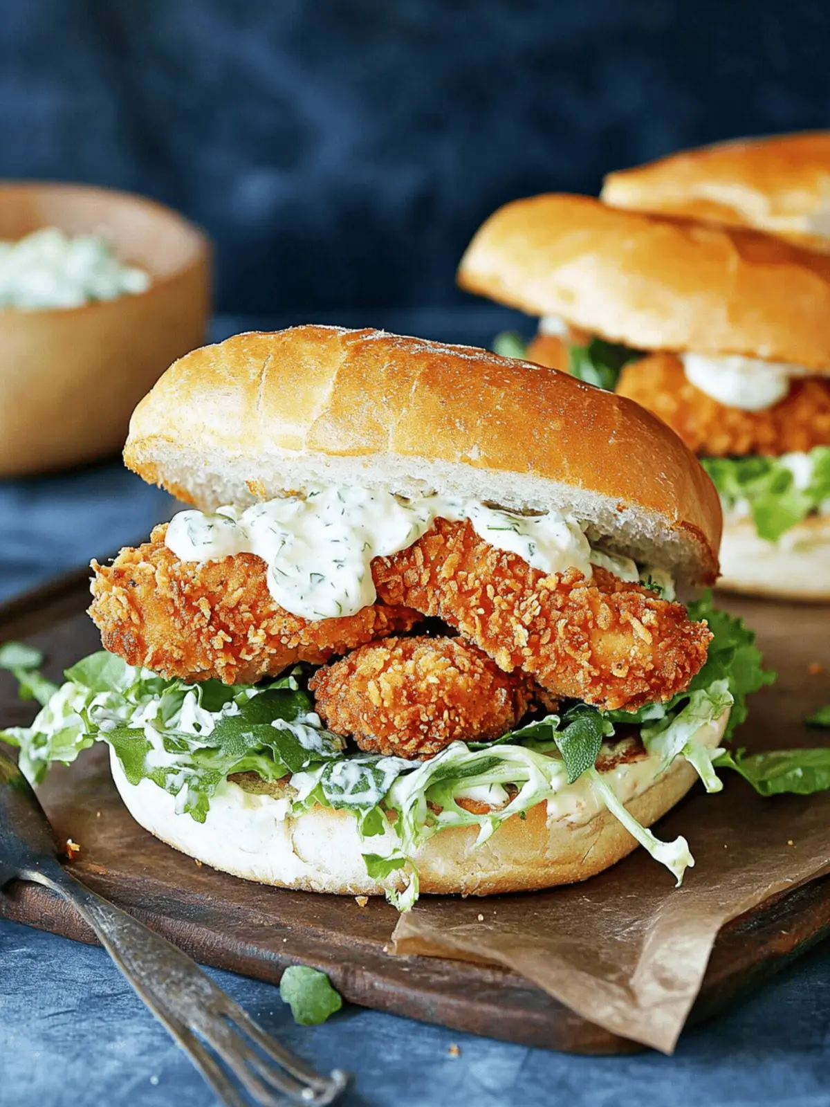 Crispy Chicken Caesar Sandwich