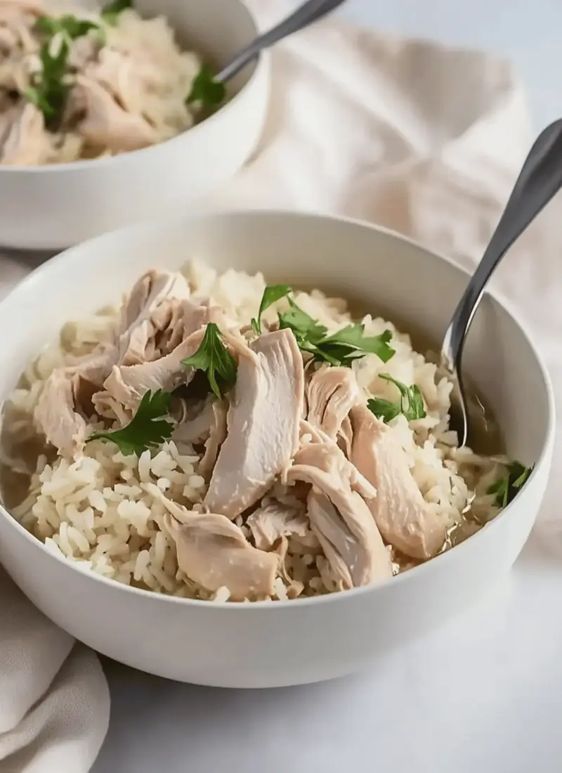 Boiled Chicken and Rice Recipe