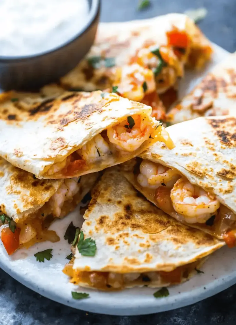 The Best Shrimp Quesadillas